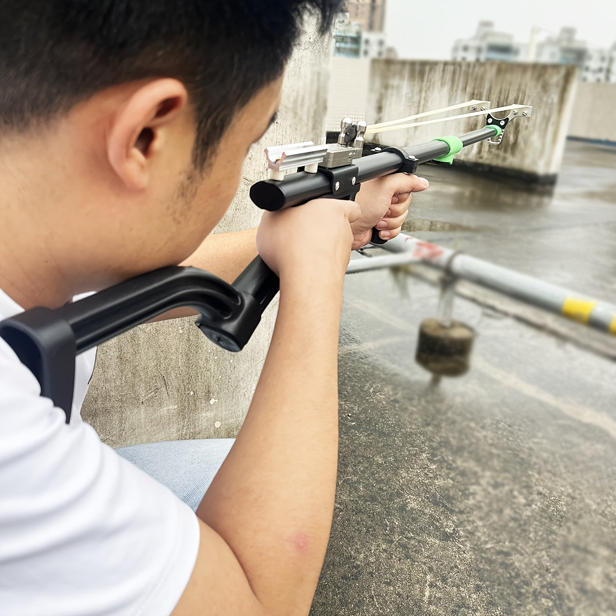 Extensible Stainless Steel Slingshot With Ergonomic Handle For Outdoor Hunting