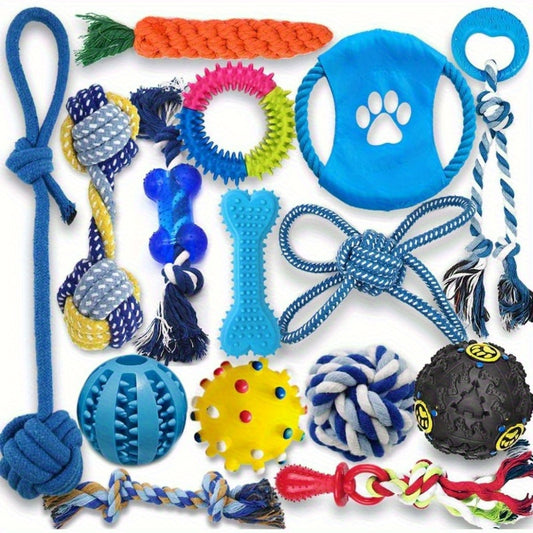 Heavy Duty Dog Chew Toys Set for Aggressive Chewers