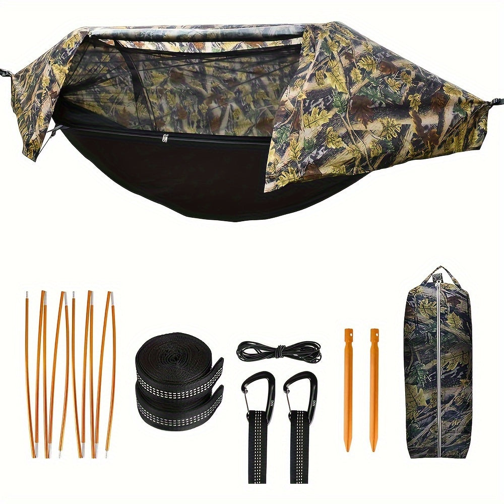 3 in 1 Camping Hammock with Mosquito Net and Rain Cover