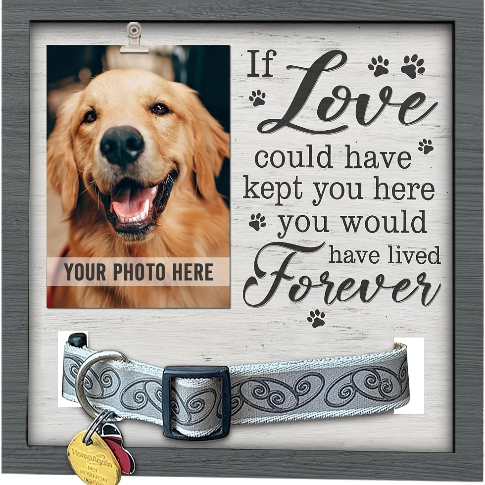 MUMUPET Dog Memorial Picture Frame With Collar Holder