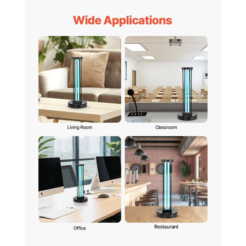 Portable UV C Disinfection Lamp Ozone Generator Timer