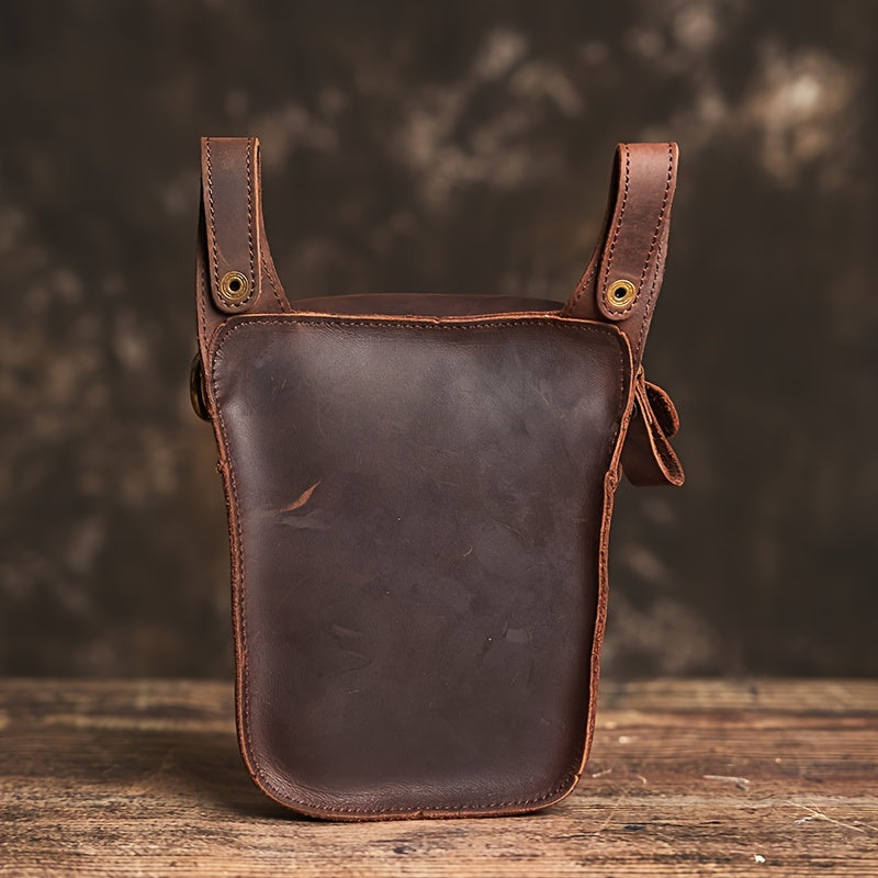 Genuine Leather Unisex Waist Pouch for Travel and Everyday Use