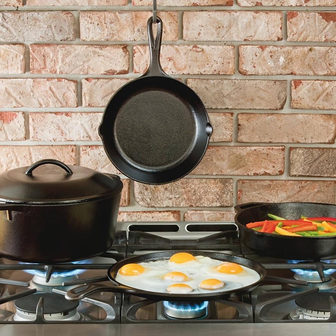 Cast Iron Skillets Set with Dutch Oven and Griddles Cookware