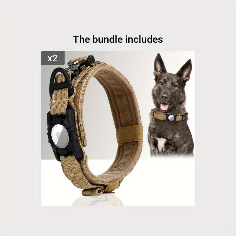 Tactical Nylon Dog Collar With GPS Holder For All Breeds