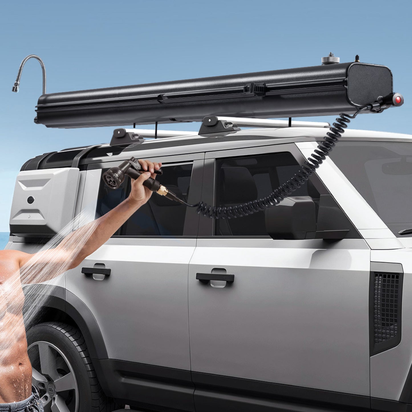 Portable Roof Rack Water Tank with Splash Guard Panel