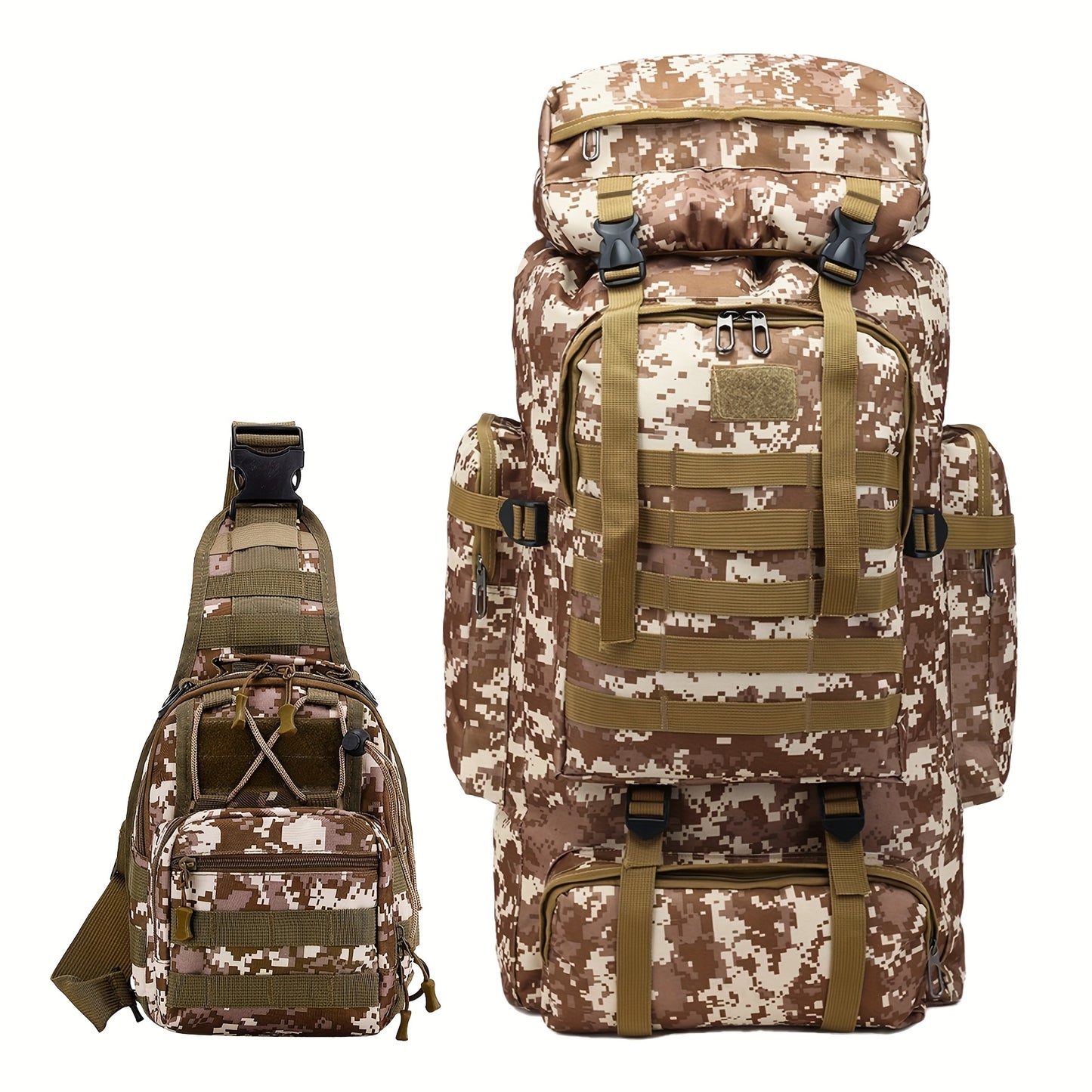 Tactical Hiking Backpack Set for Outdoor Adventures and Camping