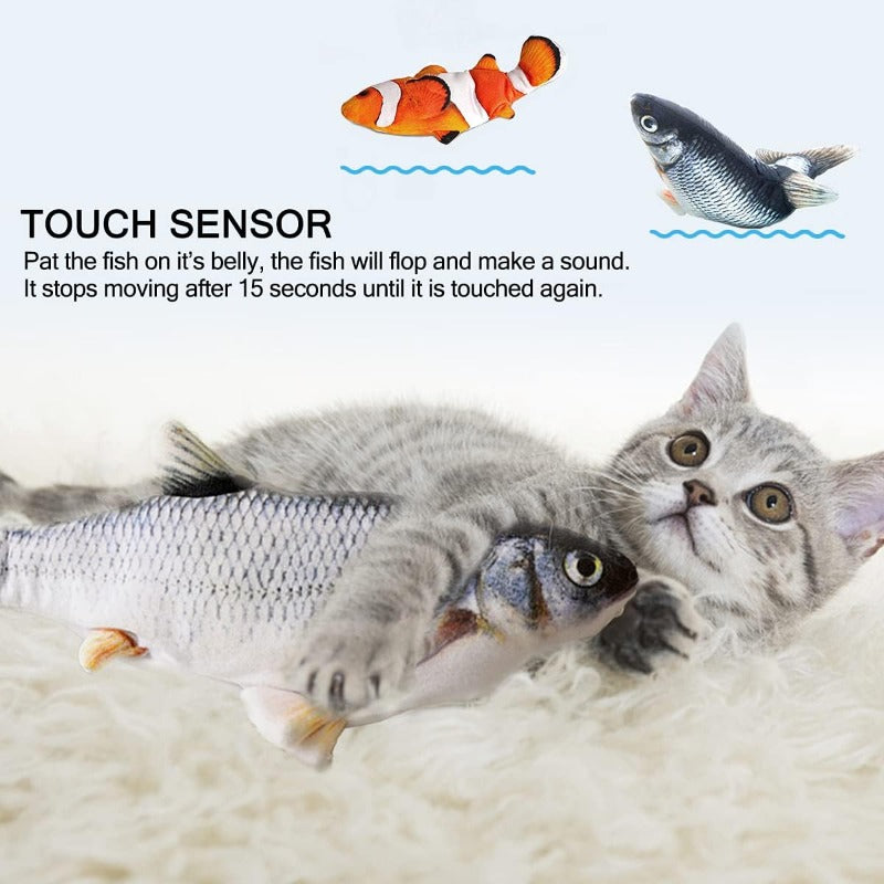 Interactive Flopping Fish Cat Toy 2 Pack Wiggle Indoor