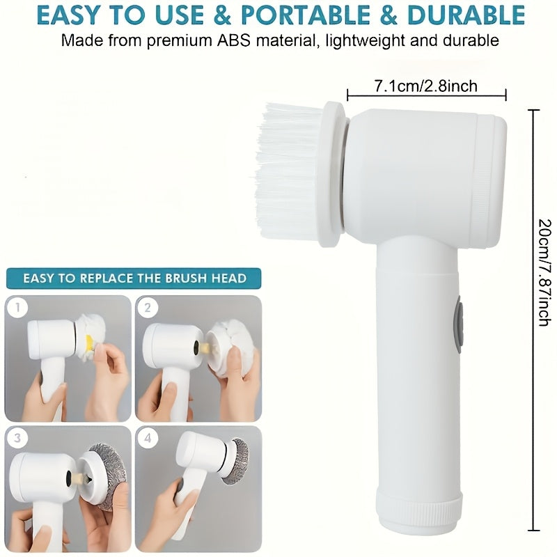 XIYHUIA Electric Cleaning Brush Set 8pc 5 Modes Cordless