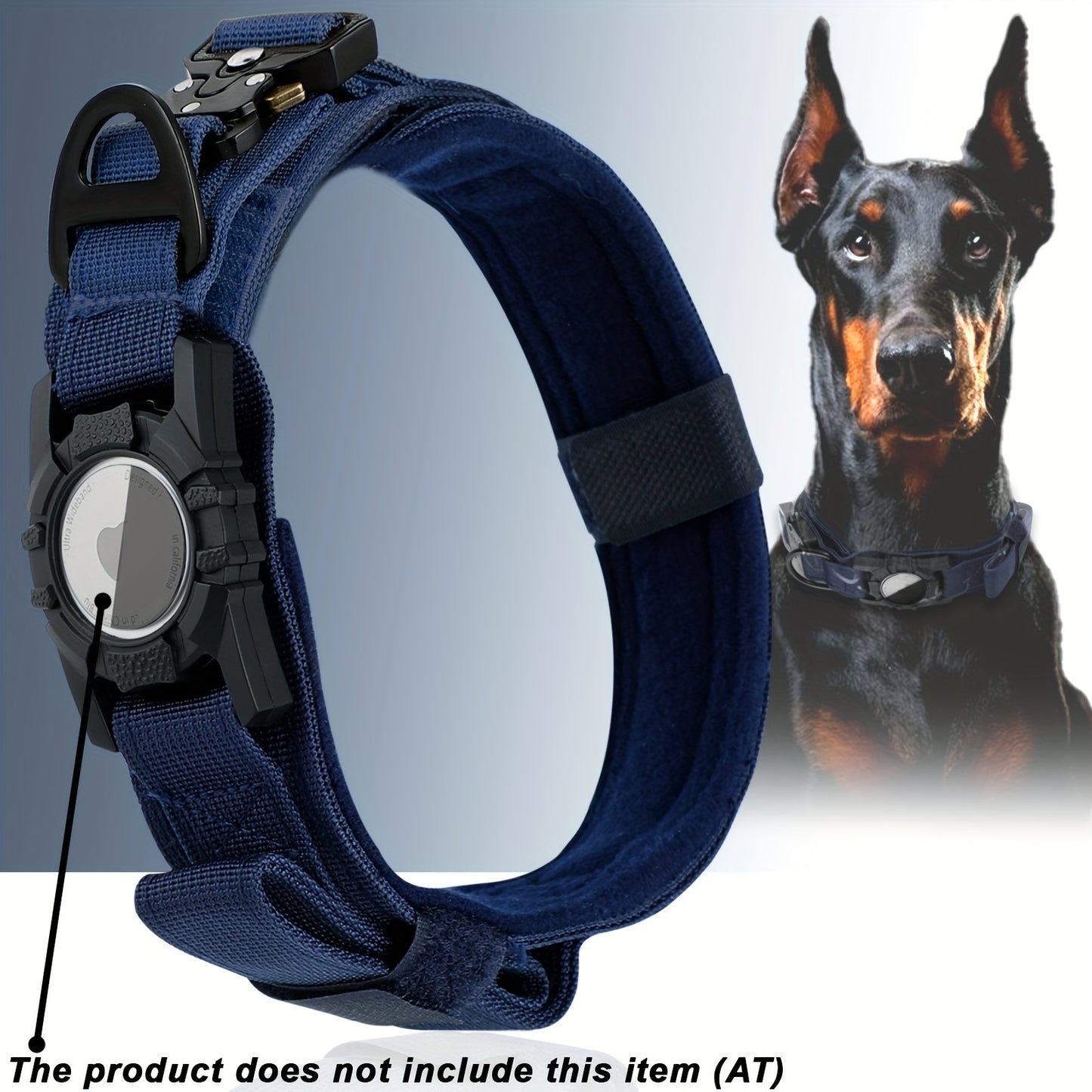 Tactical Nylon Dog Collar With GPS Holder For All Breeds