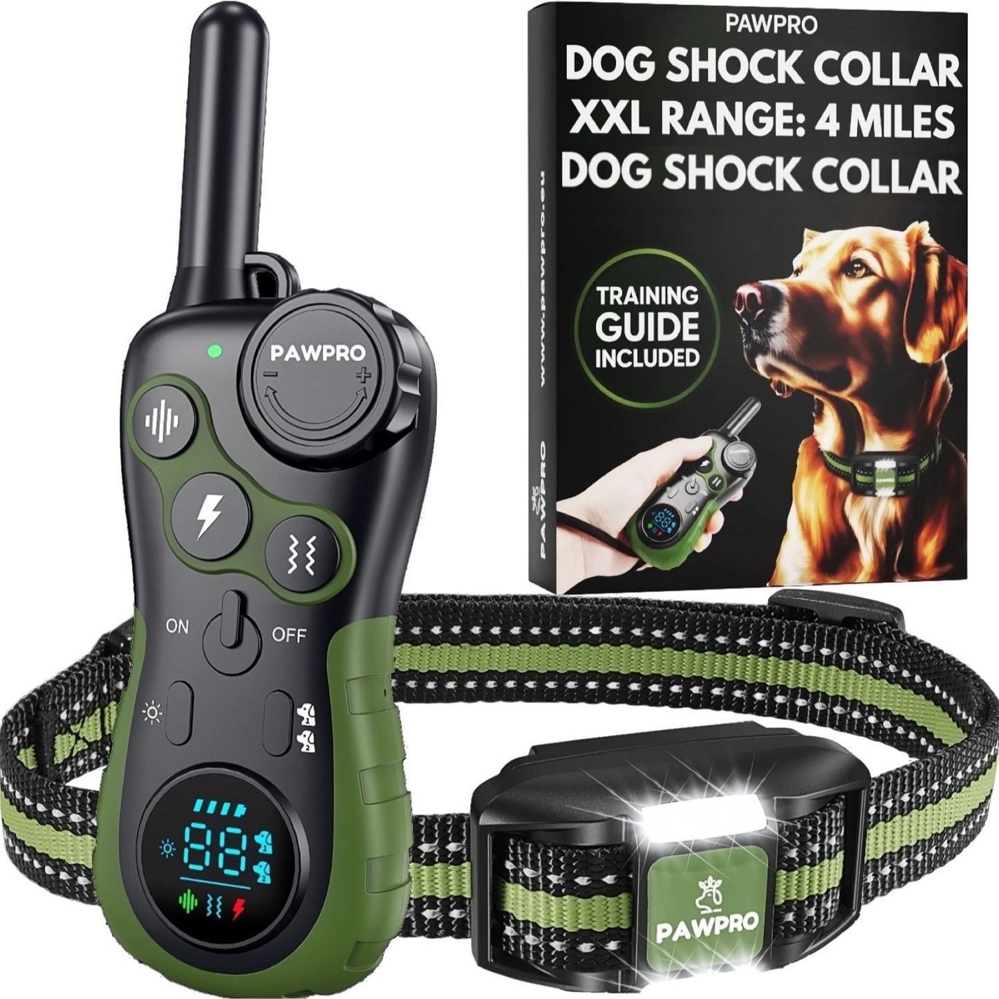 Long Range Dog Training Collar With Remote And Night Light