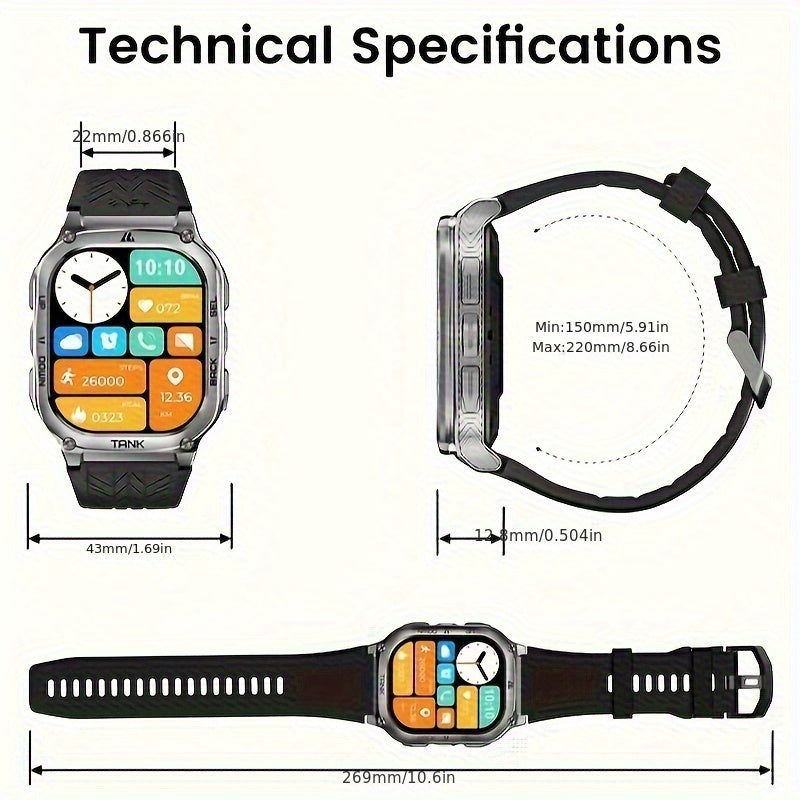 KOSPET M3 Rugged Smart Watch with Long Battery Life