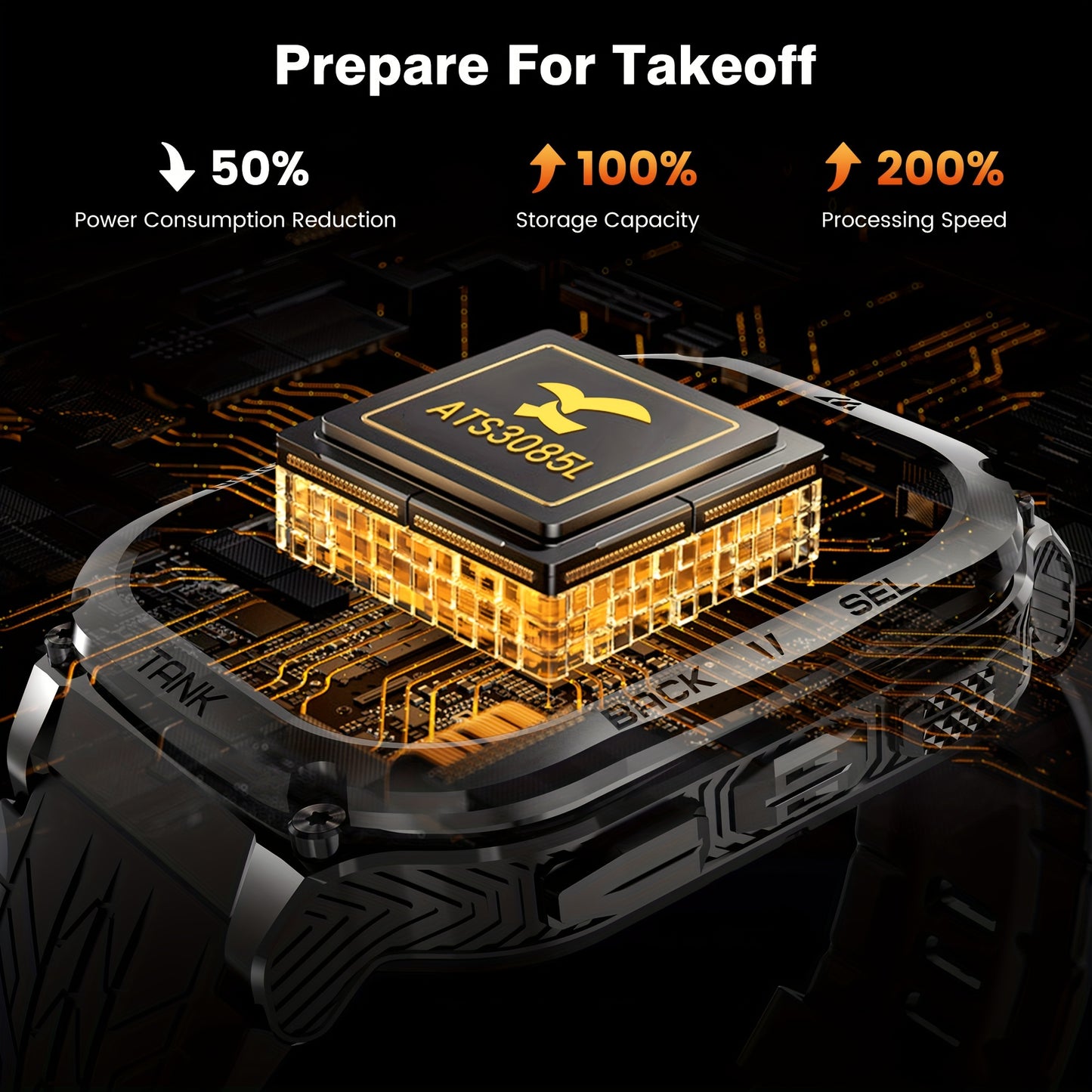 KOSPET M3 Rugged Smart Watch with Long Battery Life