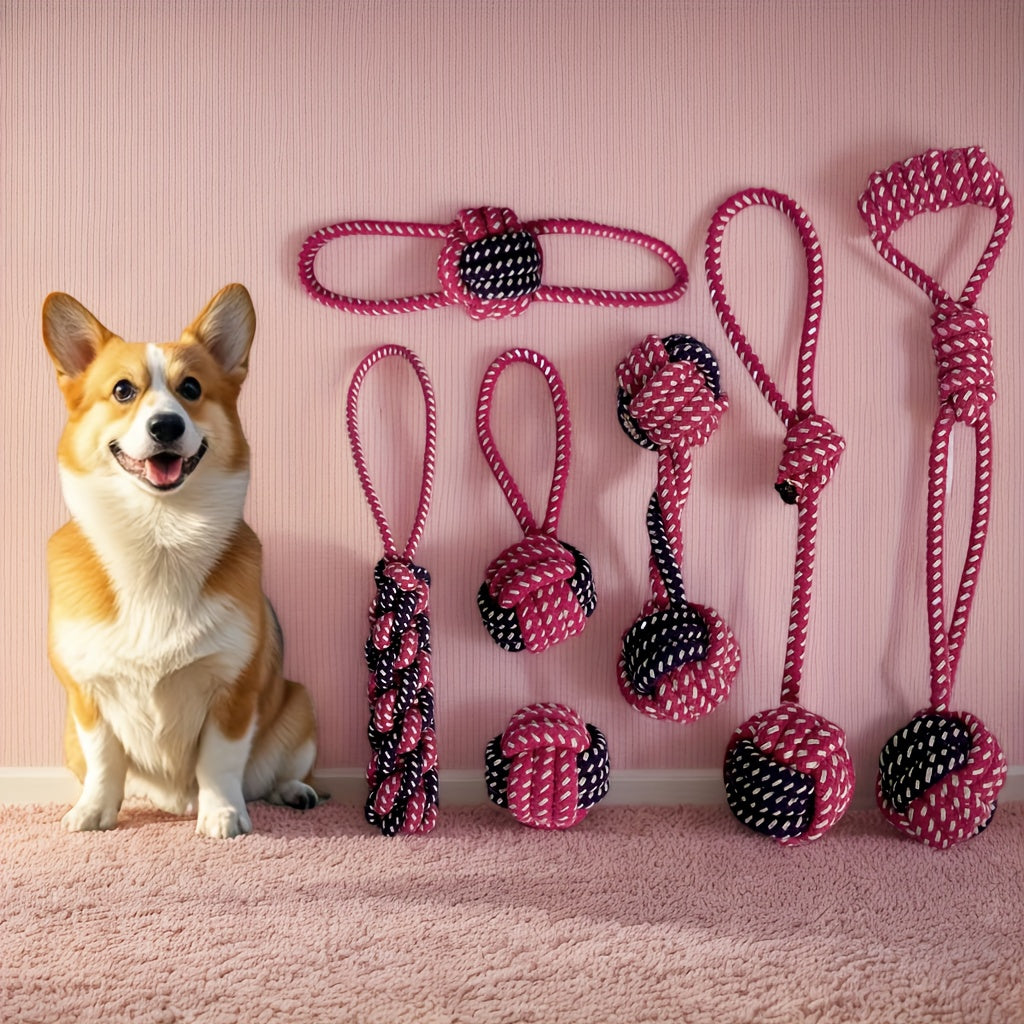 Durable Interactive Dog Training Knot Toy Indoor Play