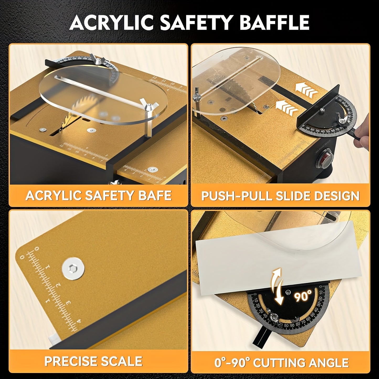 Table Saw Crafting With Dual 795 Motors 200W 12000 RPM