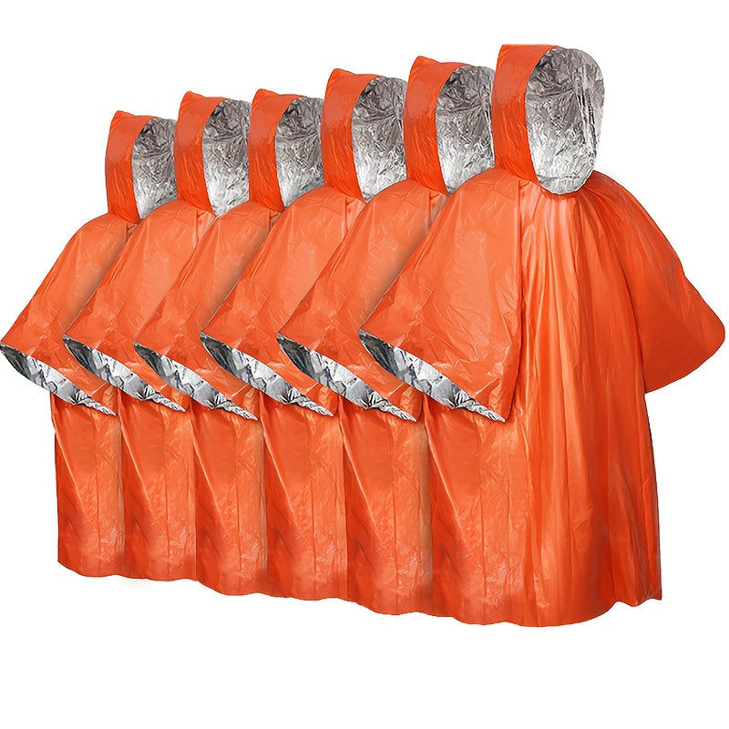 Emergency Rain Ponchos Set for Outdoor Adventures and Camping
