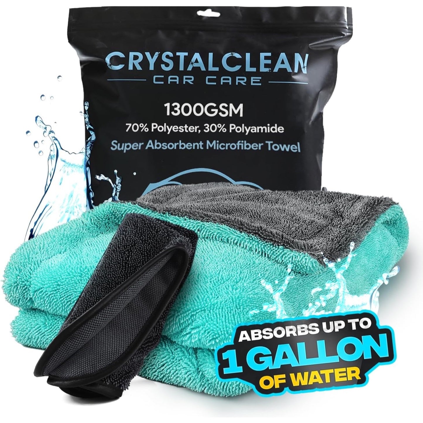 Double Twisted Loop Quick Drying Car Towel For Detailing