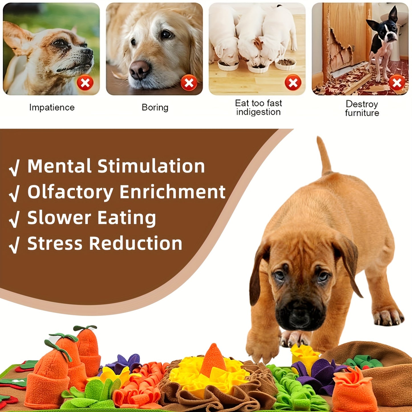 Interactive Dog Snuffle Mat for Fun and Relaxation
