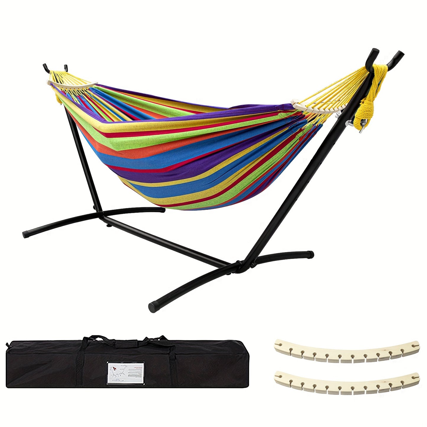 SZHLUX Double Hammock With Stand And Premium Carry Bag