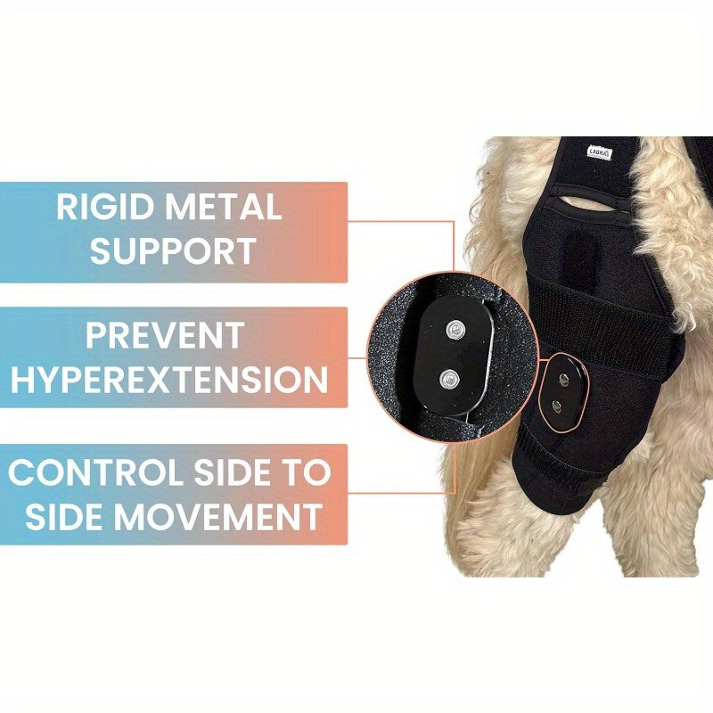 Large Dog Knee Stifle Brace Hinged Metal Splint ACL