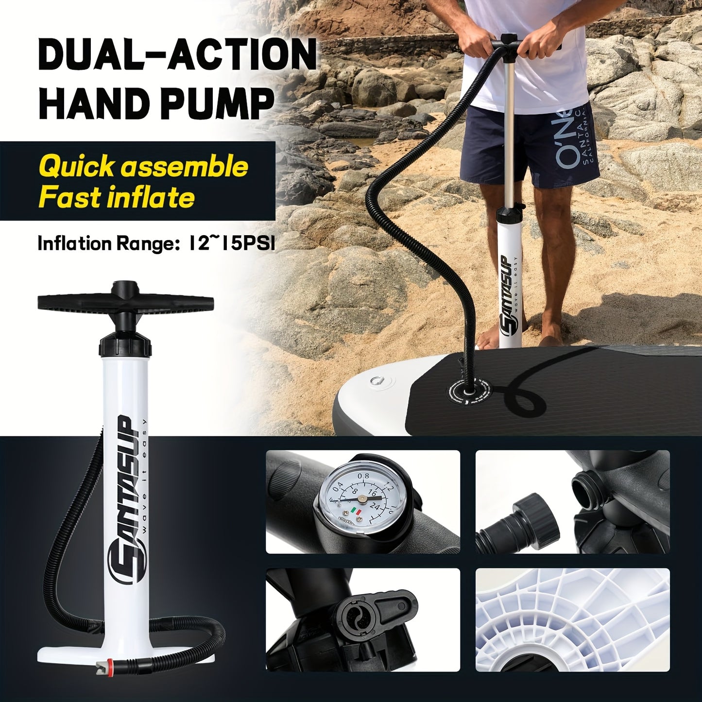 10'6" Extra Wide Inflatable Stand-Up Paddleboard Kit with Accessories