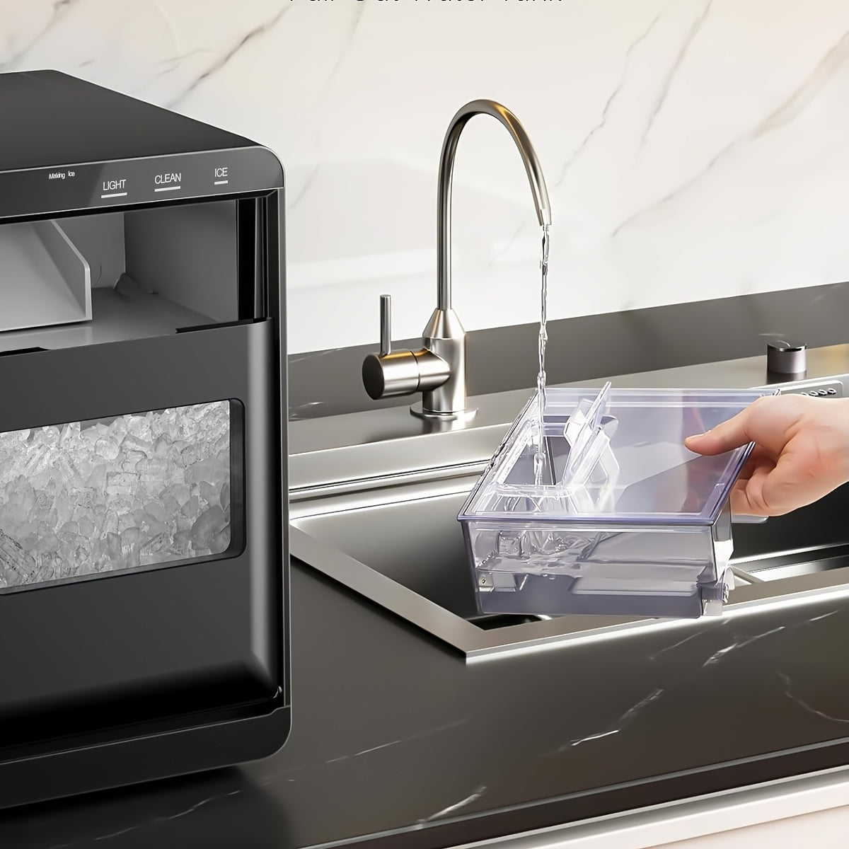 IFANZE High-Capacity Touch Screen Ice Maker Machine for Home