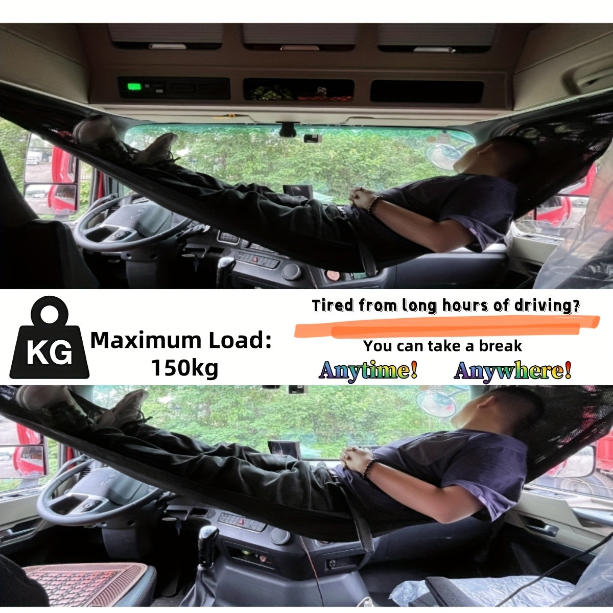 Heavy Duty Semi Truck Hammock 150kg Capacity Portable Bed
