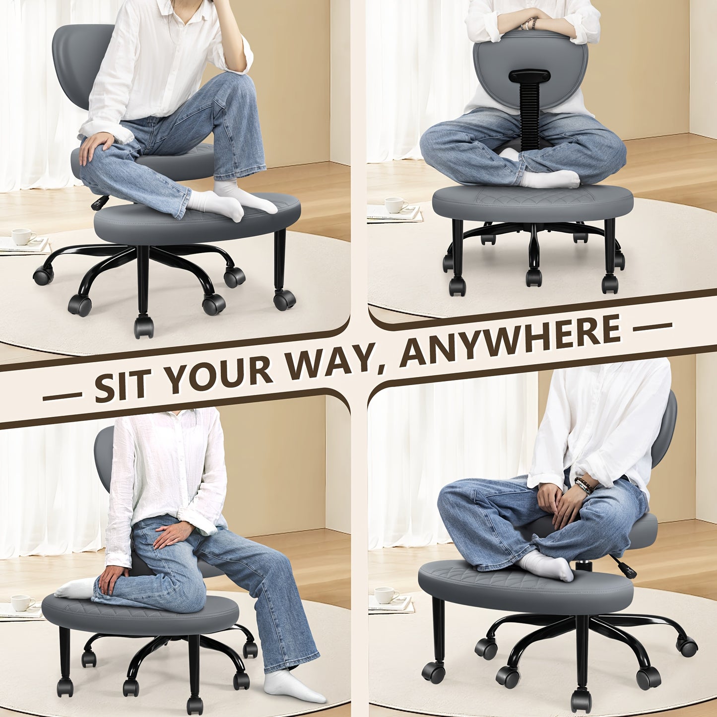 Primy Ergonomic Office Chair with Lumbar Support and Cushion