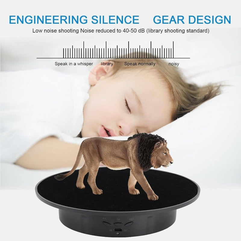 Motorized Rotating Display Stand 360 Turntable Velvet Top