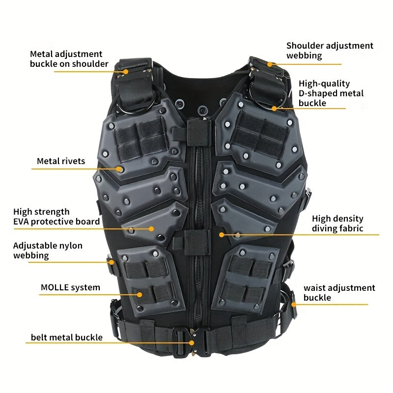 Versatile Tactical Vest With Multiple Pockets And Straps