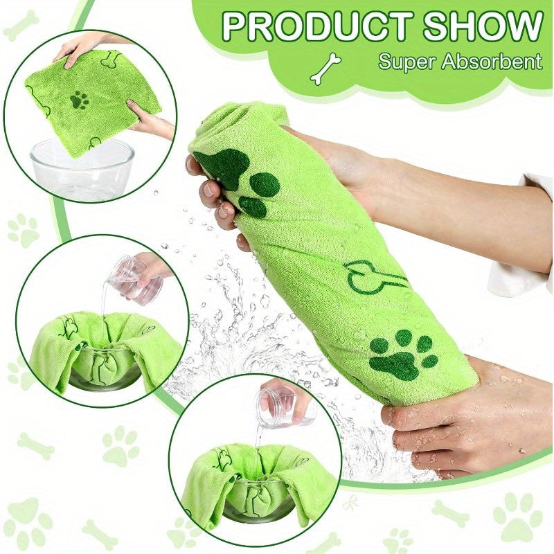 Quick Dry Dog Towels Soft Polyester Absorbent For Bathing