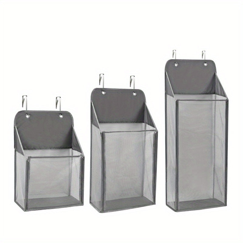 Over The Door Laundry Hamper With Zipper Mesh Organizer
