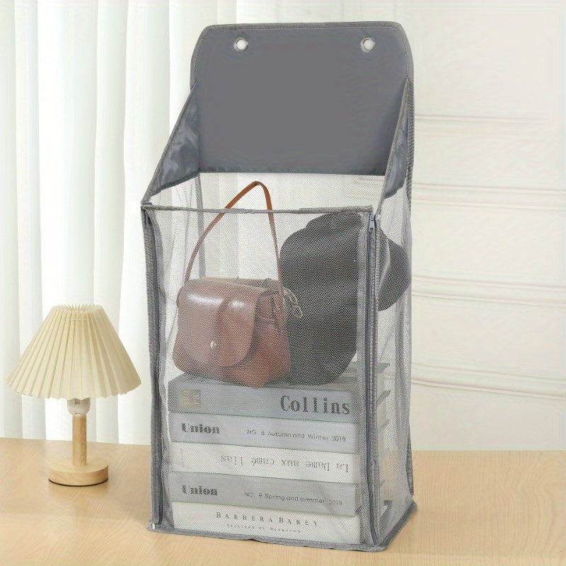 Over The Door Laundry Hamper With Zipper Mesh Organizer