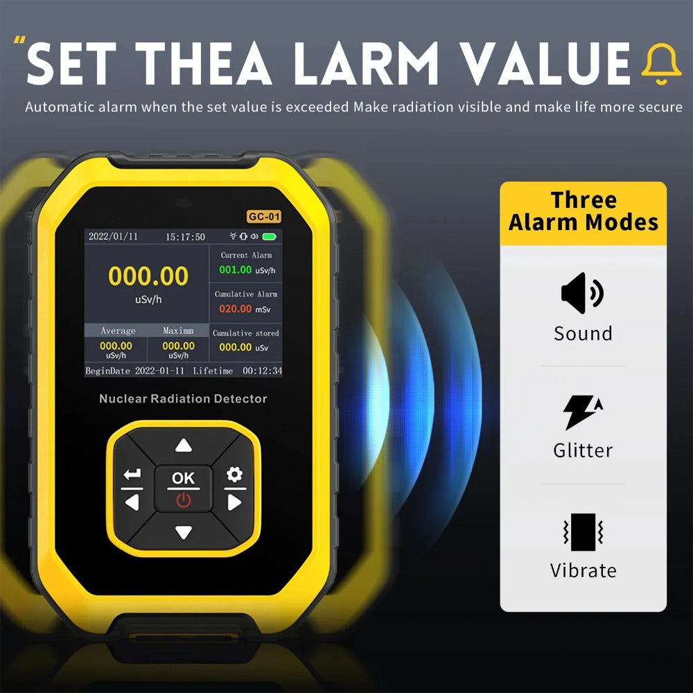 Geiger Counter Portable Radiation Detector With LCD Display
