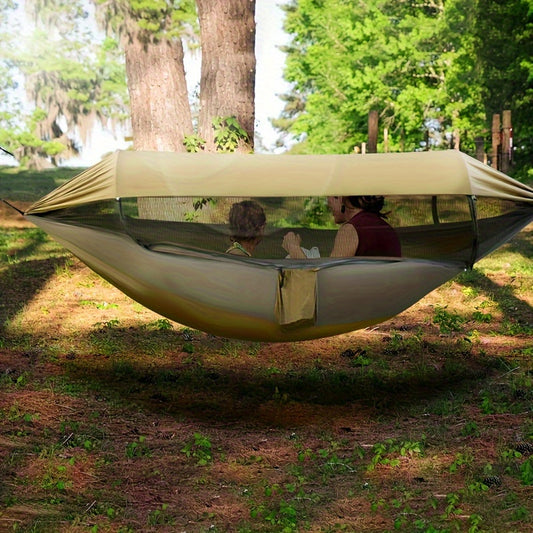 3-in-1 Waterproof Camping Hammock with Mosquito Net and Sunshade