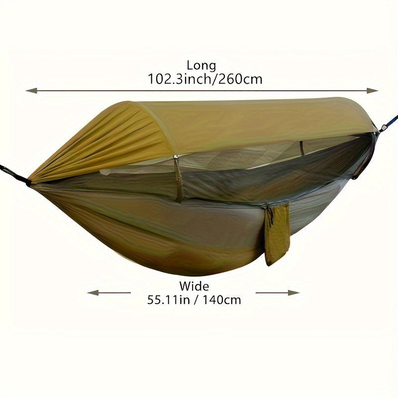 3-in-1 Waterproof Camping Hammock with Mosquito Net and Sunshade