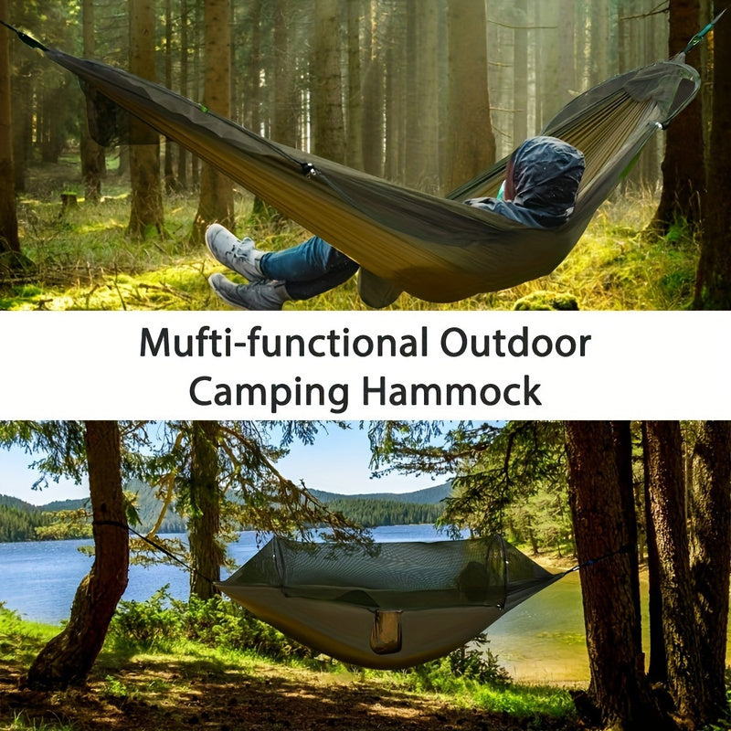 3-in-1 Waterproof Camping Hammock with Mosquito Net and Sunshade