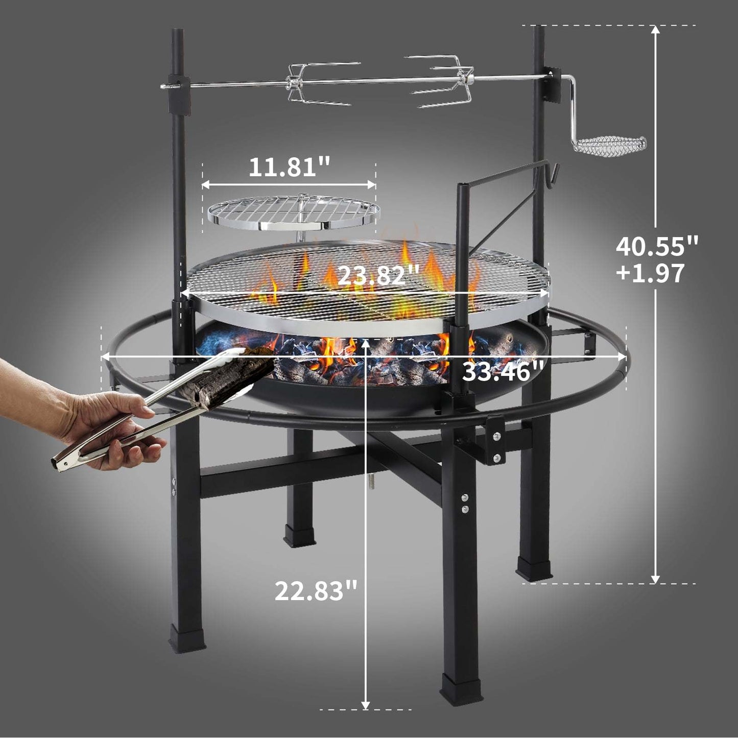 Portable Charcoal Barbecue Grill For Outdoor Camping And Tailgating