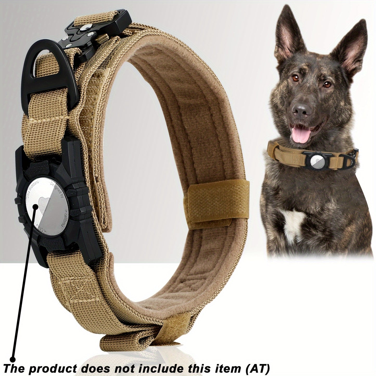 Tactical Nylon Dog Collar With GPS Holder For All Breeds