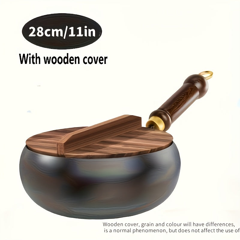 Heavy Duty Cast Iron Pan With Lid For Even Heat And Searing