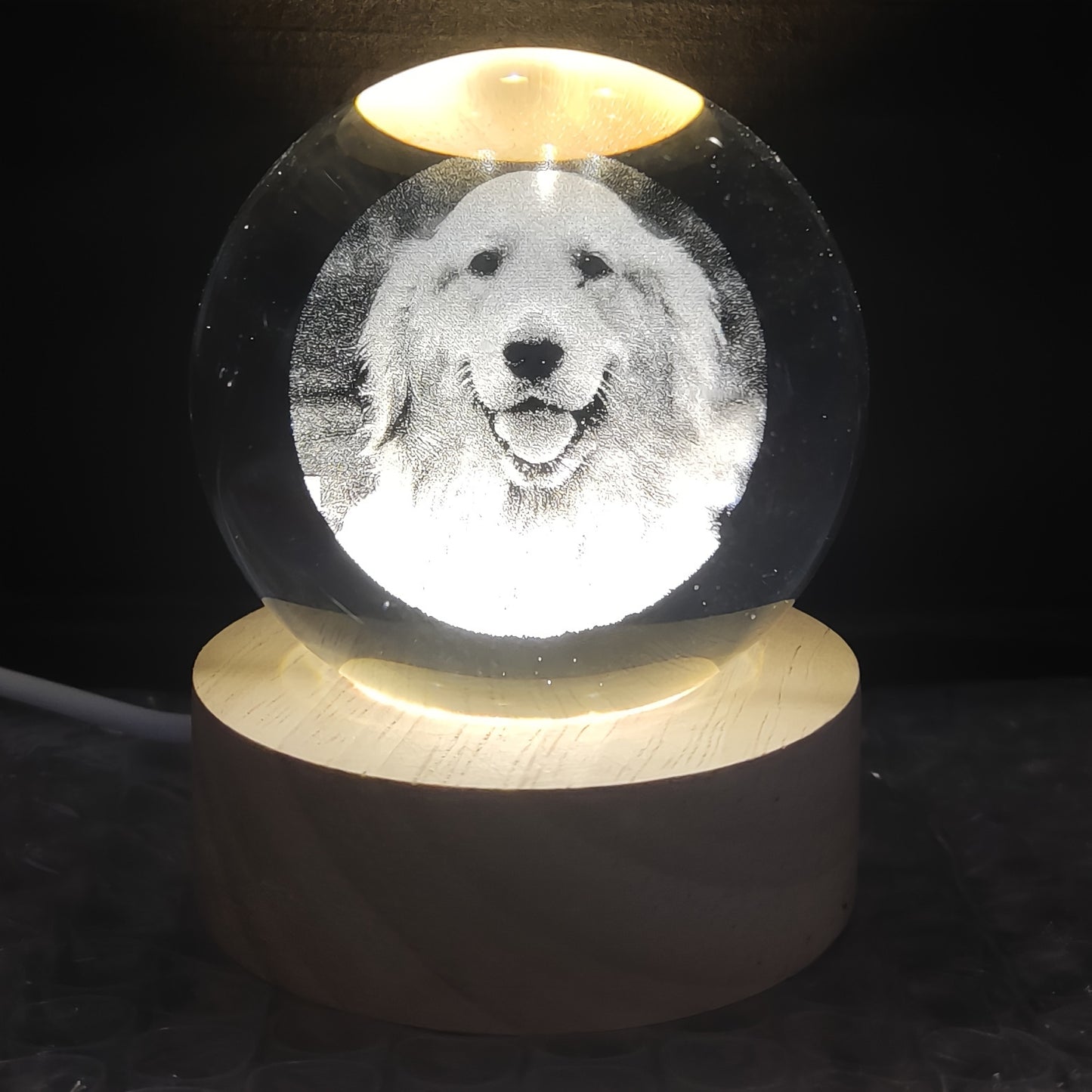 Custom Laser Engraved Pet Memorial Crystal Keepsake