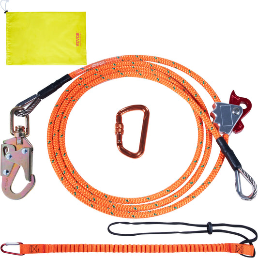 Steel Core Arborist Flipline With Snap Hook And Carabiner