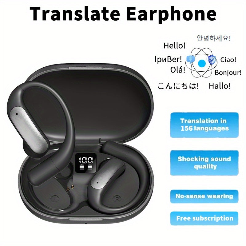 3 In 1 AI Translator Earbuds 156 Languages Translation