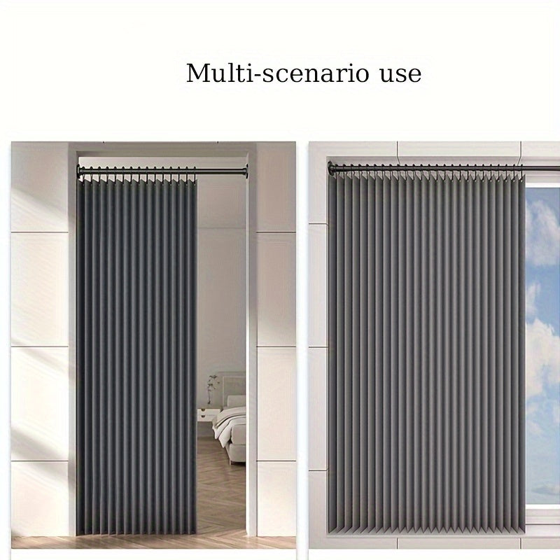 Thick Magnetic Foldable Shower Curtain with Modern Striped Design