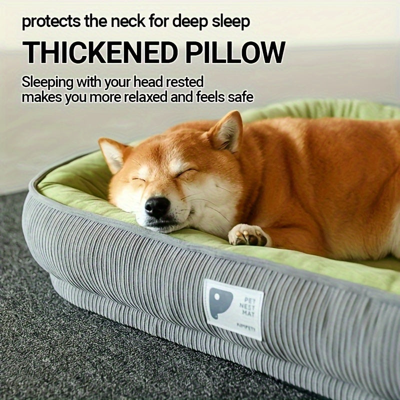 Orthopedic Pet Bed With High Edge Support And Comfort