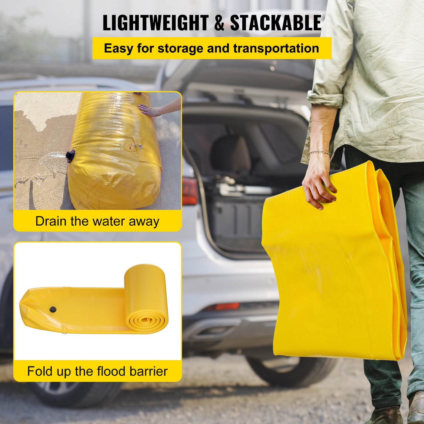 Reusable PVC Flood Barrier Bag for Doorways and Garages