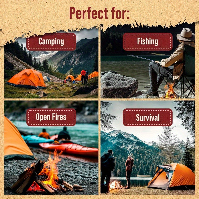 Natural Odorless Fire Starter Sticks All Weather Camping