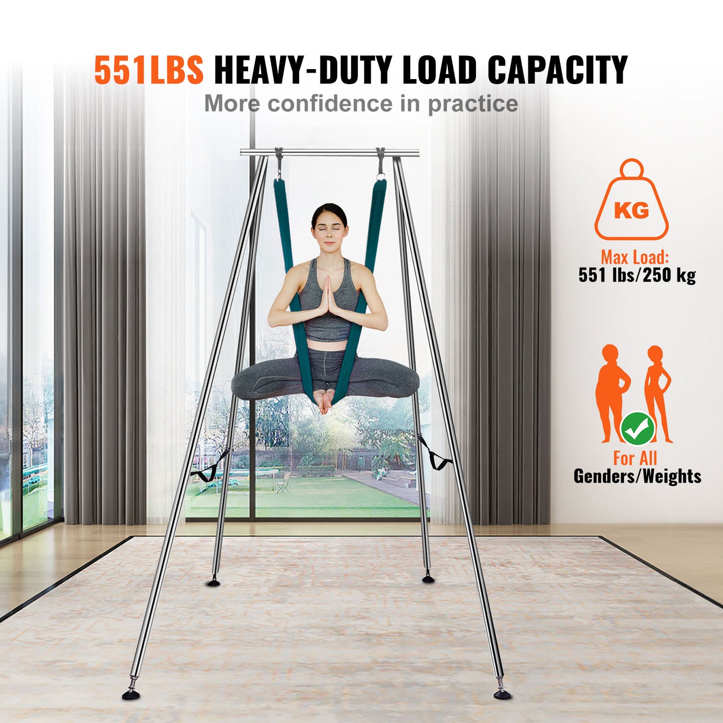 VEVOR Aerial Yoga Frame with Professional Yoga Hammock