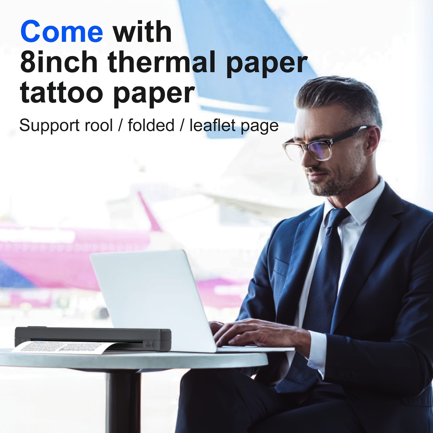 Portable Inkless Thermal Printer For Wireless Mobile Print