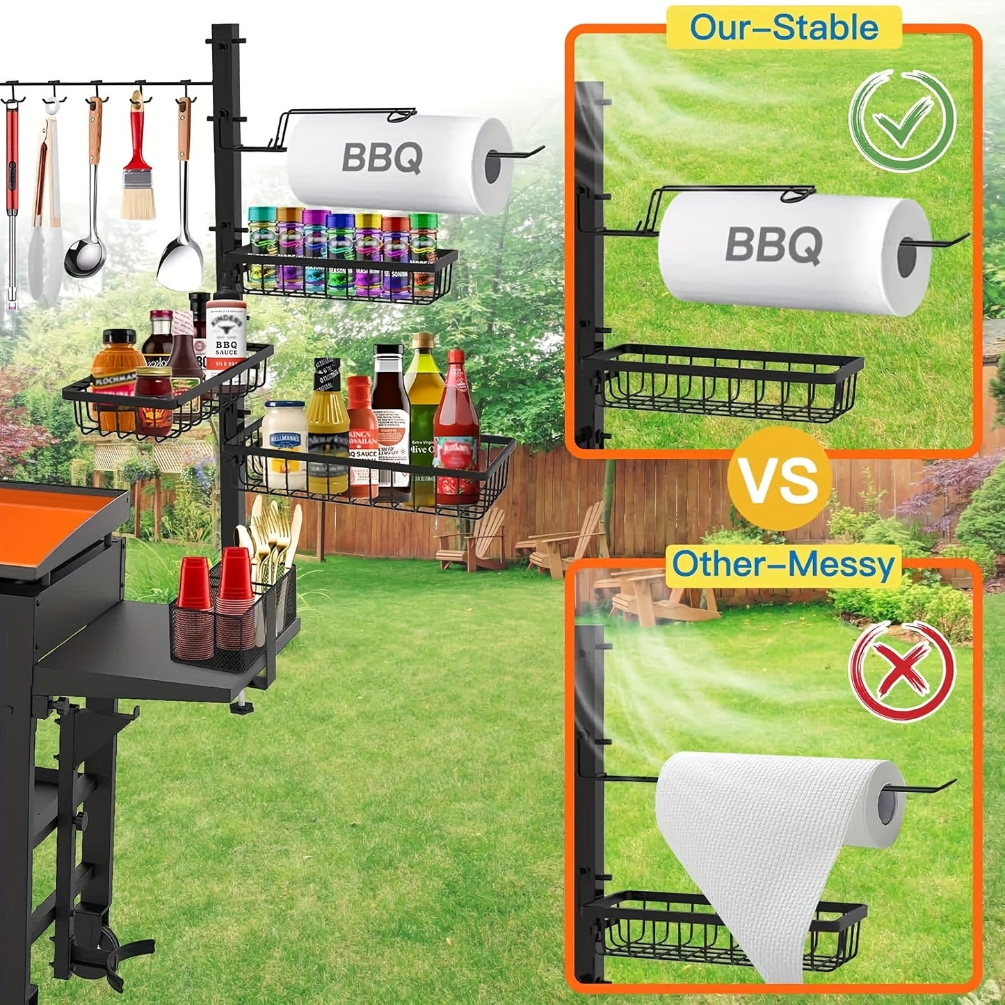 Griddle Caddy For Blackstone Griddle Accessories And BBQ Tools