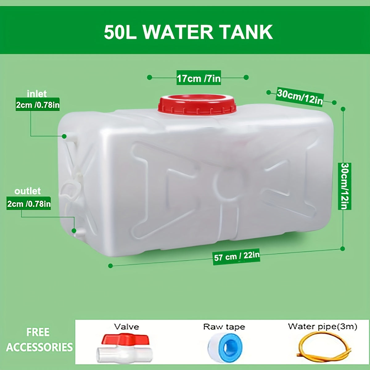 Portable Water Storage Tank With Faucet And Hose Camping